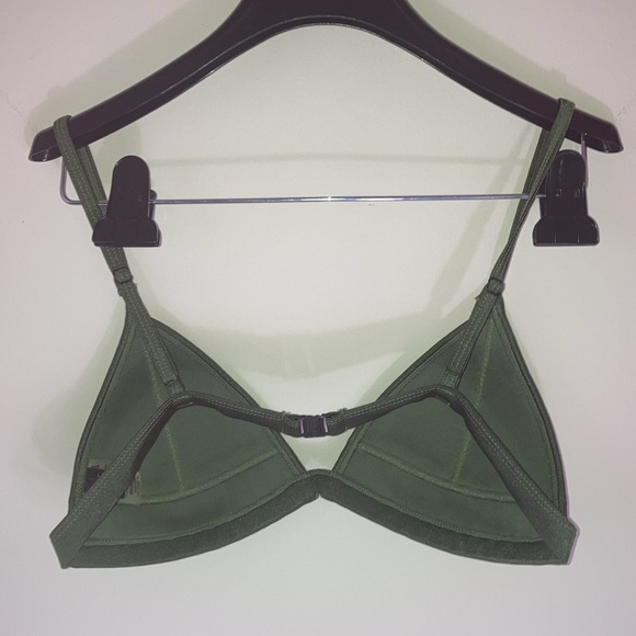 TRIANGL | Coco Crochet Neoprene Bikini Top in Green - Picture 5 of 16